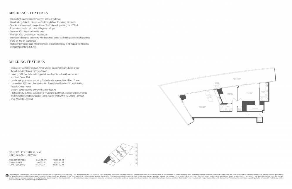 Floor Plan Model Mid E, Line05 atResidences by Armani